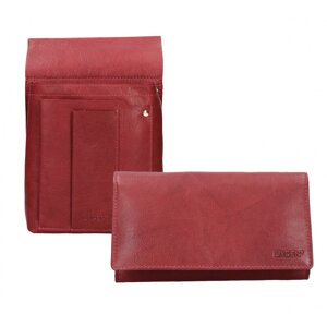 Dámská peněženka kasírka s pouzdrem červená sada 51245 + 5167