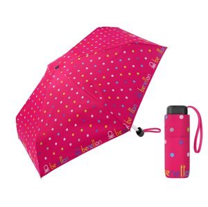 Dámský skládací mini deštník do kabelky Ultra Mini Flat Signature Dot virtual pink 59011
