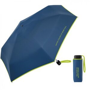 Deštník skládací Benetton Ultra Mini Flat blue sapphire 56492 tmavě modrý