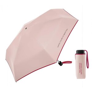 Deštník skládací Benetton Ultra Mini Flat pink salt 56488 světle růžový