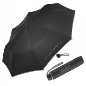 Skládací deštník Super Mini black 56286 černý + šedý okraj